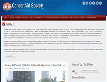 Tablet Screenshot of canceraidsocietyindia.org